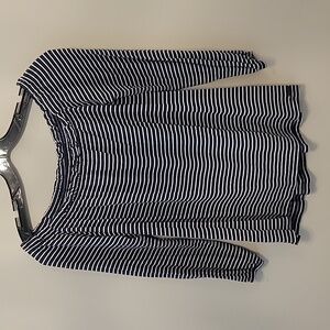 Hollister Easy Tee size small. Blue with white stripes. Super soft